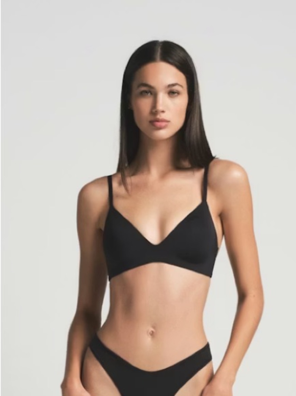 SKIMS T-Shirt Demi Bra | Onyx Black | Lightly Lined Seamless Bra | 38C